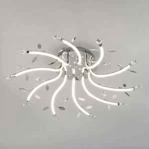 Потолочный светильник Eurosvet 90128/10 хром EUROSVET WILLOW 00-3888628 Прозрачный;хром