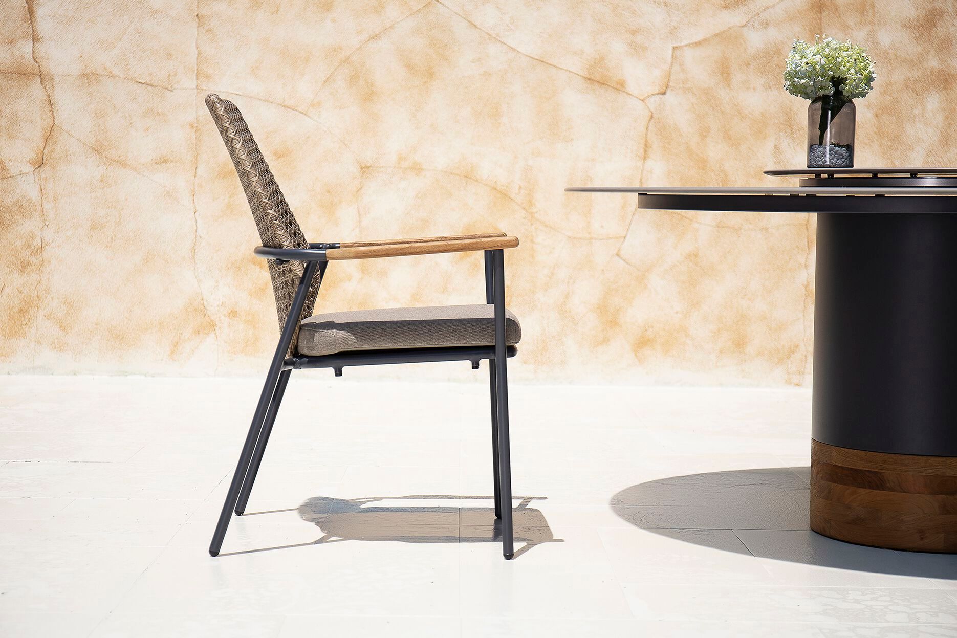 Тканевый штабелируемый садовый стул с подлокотниками MAMAGREEN Clara ARCH-00082803 - Вид №8