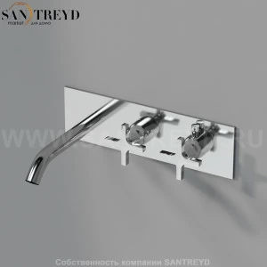 Встроенный термостат AMEM342S MEMORY для ванны хромированный