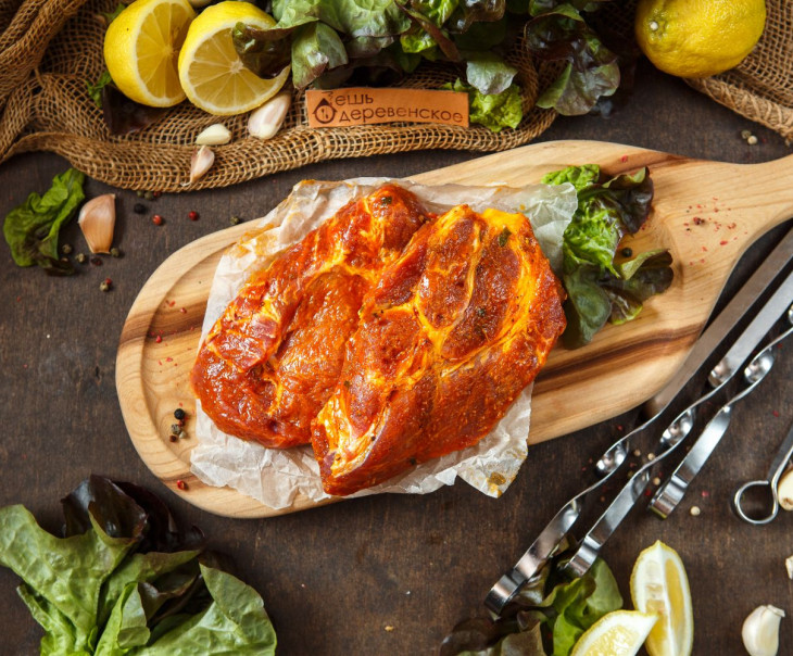 6306 Стейк свиной в цитрусовом маринаде Вкусляндия 