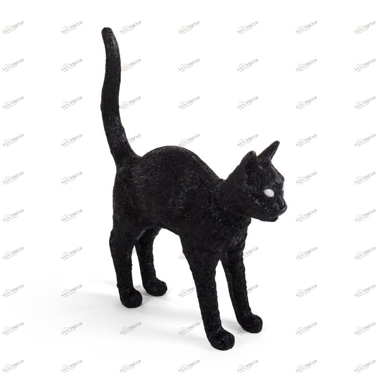 Настольная лампа черная 52х46 см Jobby Black 15041 SELETTI ЖИВОТНЫЕ, КОШКА 00-3882460 Черный 