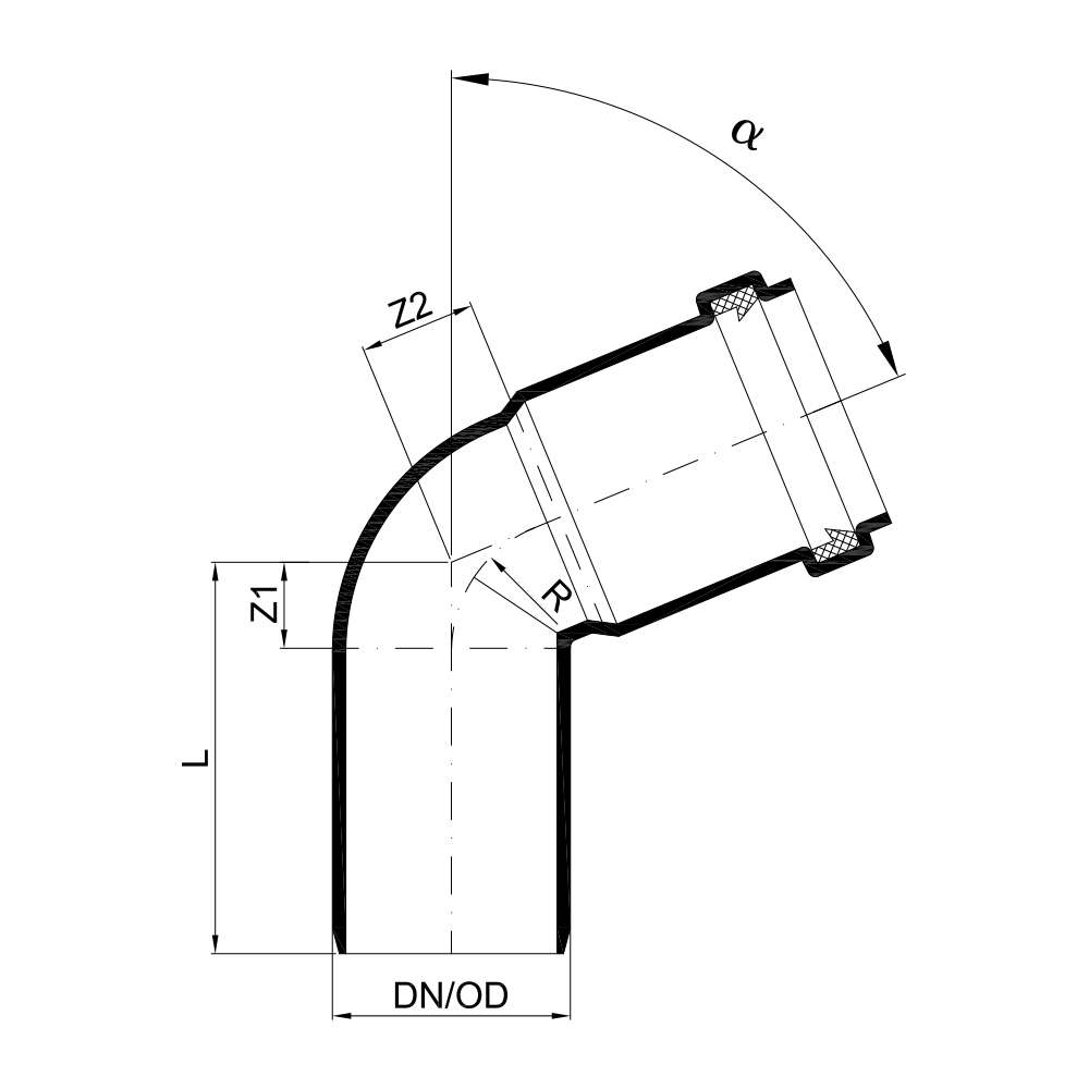 02103 Отводы Tece  - Вид №1