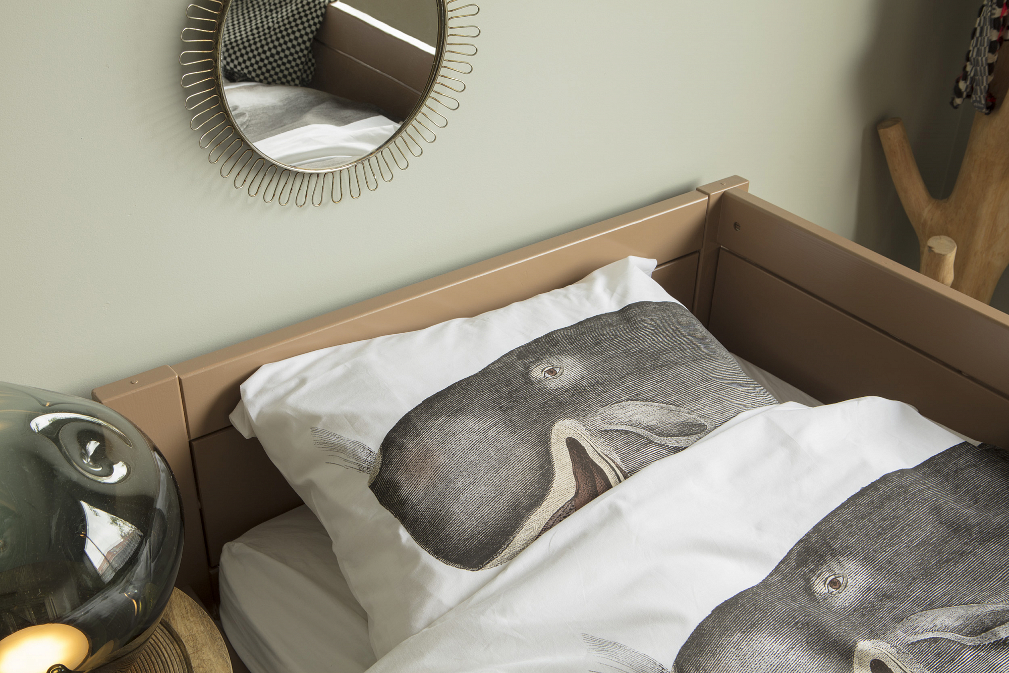 Детское постельное белье односпальное "Кит" 150х200 см SNURK  335432 Белый;серый  - Вид №3