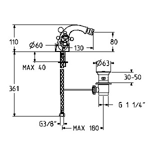 1237012V0br Смеситель Gattoni Vivaldi Santreyd - Вид №1
