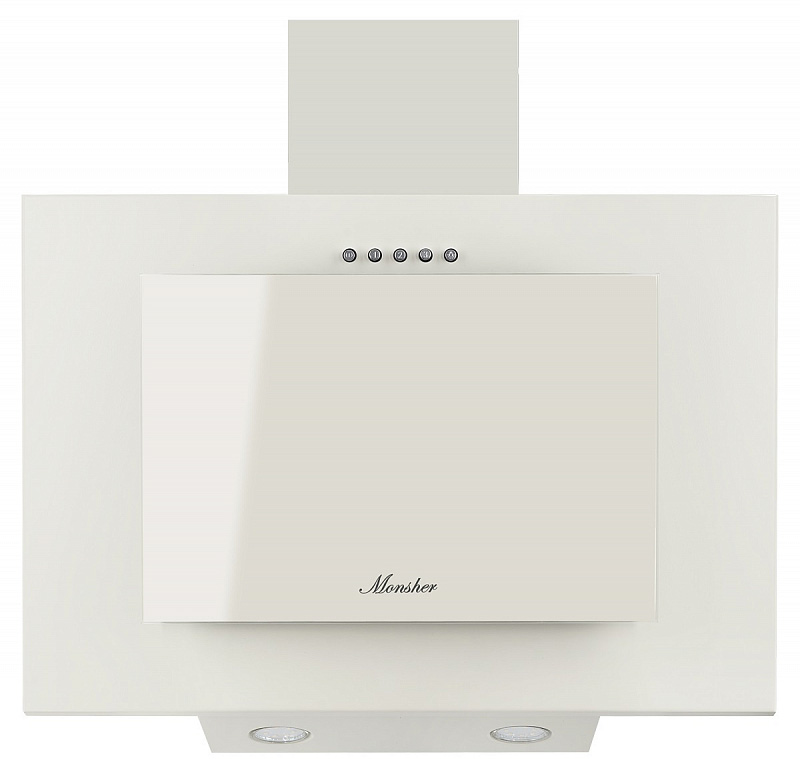 TEXNO 60 C Наклонная вытяжка, ширина 60 см, отвод/рециркуляция, 650 м3/час, механическое кнопочное управление, 3 скорости, светодиодное освещение 2*3 вт, металлические жироулавливающие фильтры, угольный фильтр (опция), цвет: бежевый Monsher Santreyd 