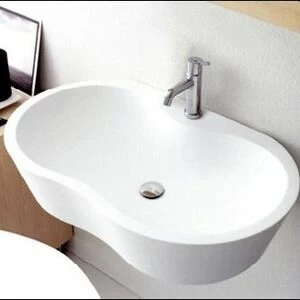 46096 Подвесная раковина настенная овальная Bagno Sasso  белая