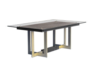 Стеклянный прямоугольный фиксированный стол