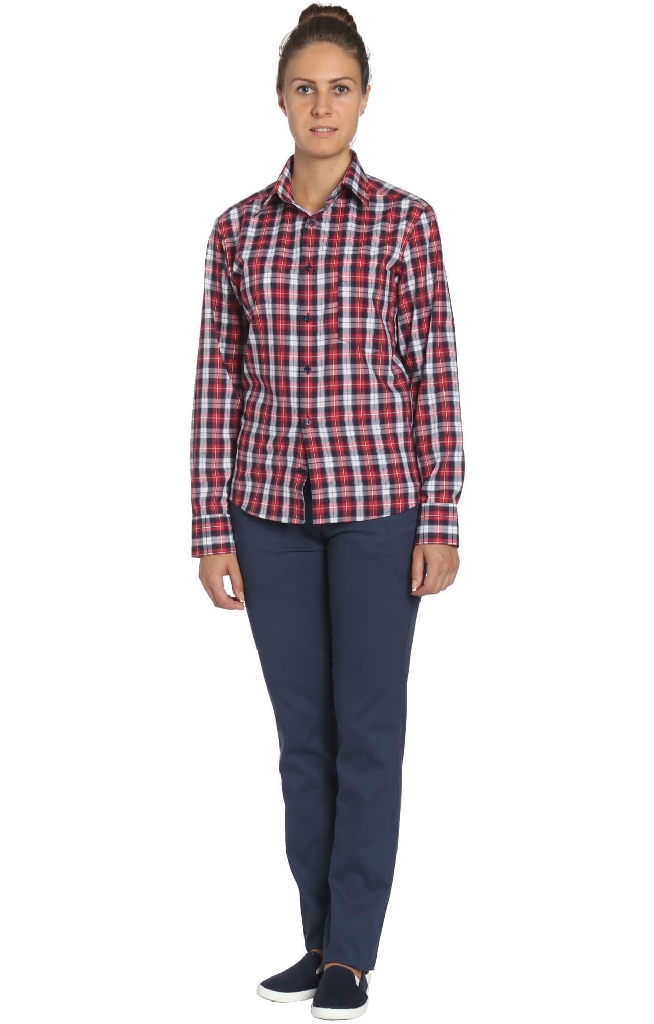 67821 Рубашка в клетку plaid rogue (шотландка красная) HIPSTER  Толстовки, рубашки, футболки, тенниски  размер 40 (80)  - Вид №1