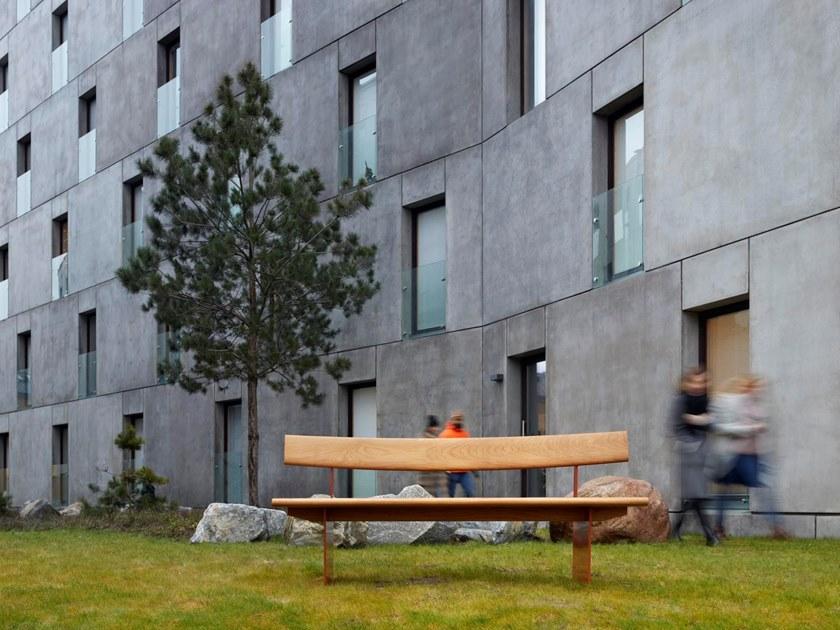 VESTRE Деревянная скамейка со спинкой в ​​современном стиле sun-id-1480425 - Вид №4