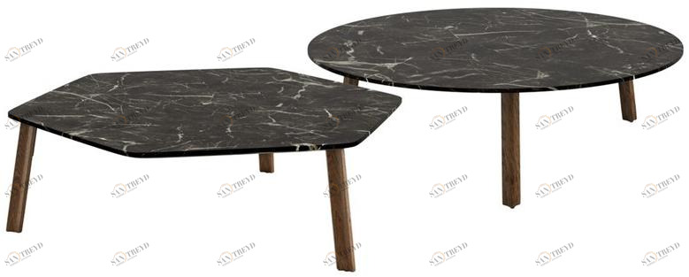 Tacchini Шестиугольный мраморный журнальный столик sun-id-1421915