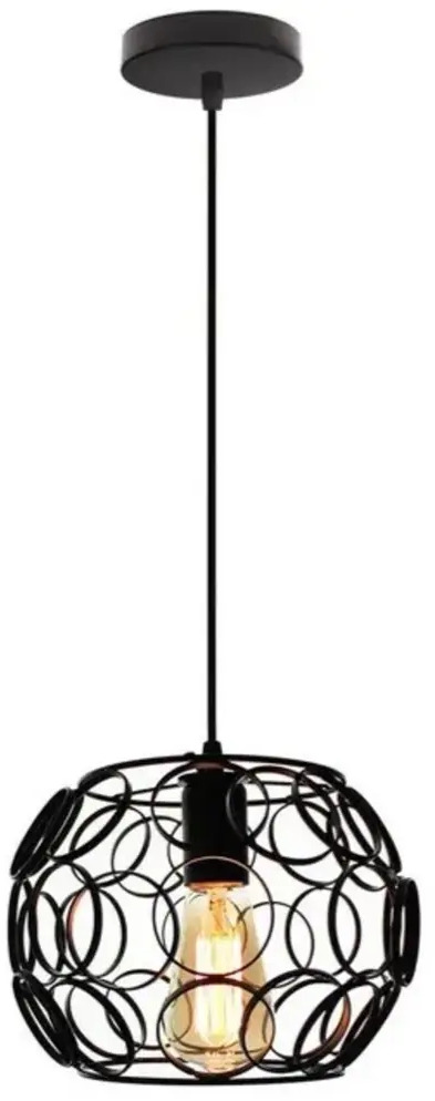 91656949 Светильник подвесной Flylight Goethemax 1 лампы 12 м² цвет черный STLM-0932250