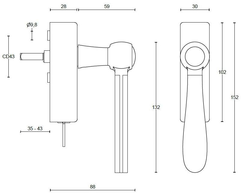 Formani Оконная ручка dk из мрамора с замком Bosco Lz100-dklock-o ma - Вид №3
