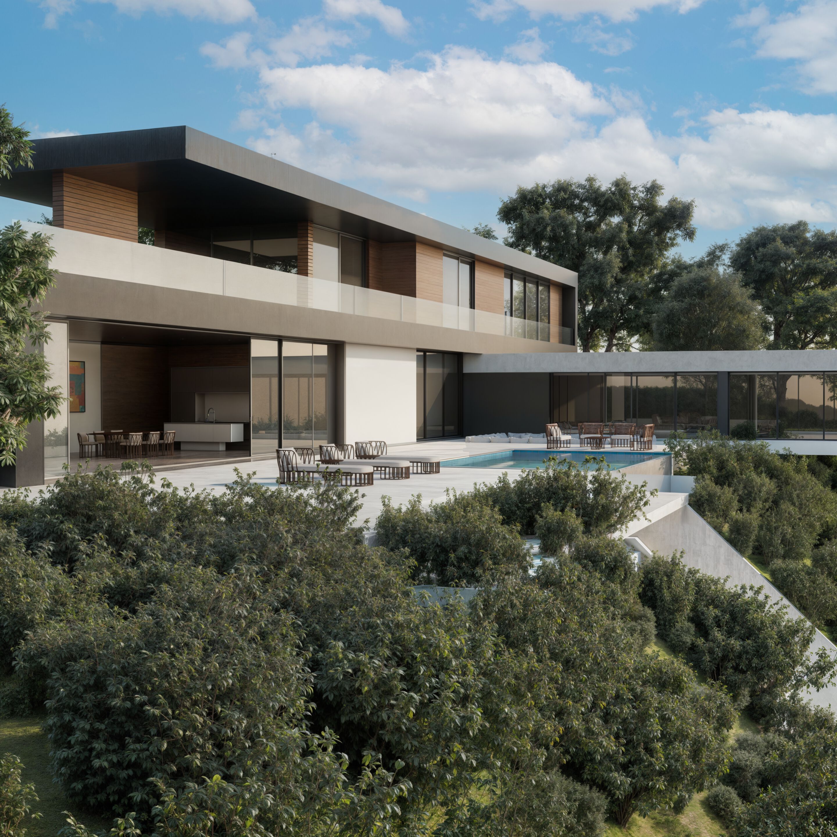 Тканевое садовое кресло с подлокотниками YAAZ Koru ARCH-00030124 - Вид №3