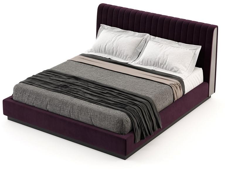 Laskasas Двуспальная кровать из ткани с высоким изголовьем Harry Lk1134 - Вид №3