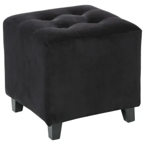 Табурет мягкий Atmosphera 121360D 35x35x33.5 см цвет черный 88328239 STLM-2212406