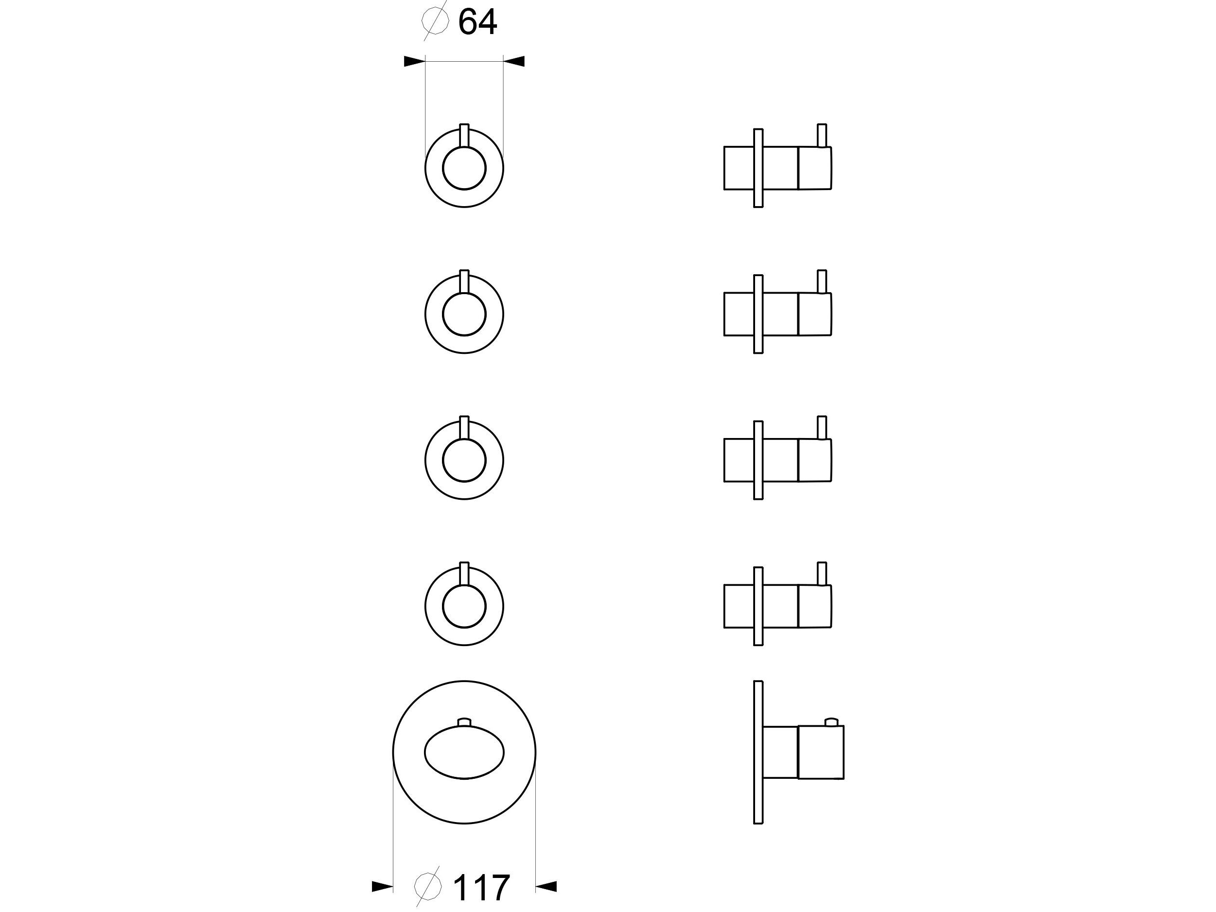 Термостатический смеситель для душа GUGLIELMI RUBINETTERIE AG ARCH-00046483 - Вид №1