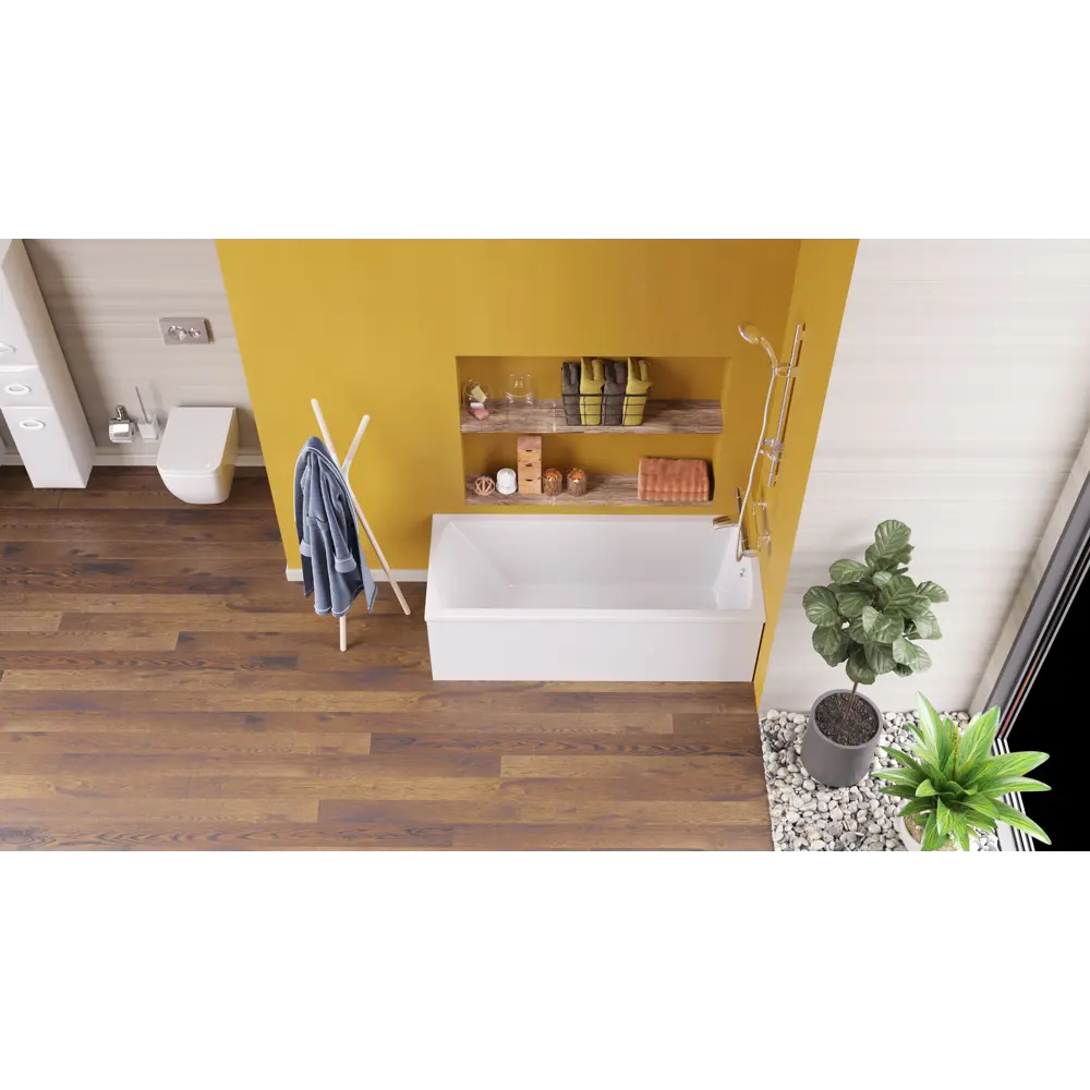 Ванна 100Acryl Ницца акриловая 150x75 см каркас в комплекте STLM-2192640 - Вид №9