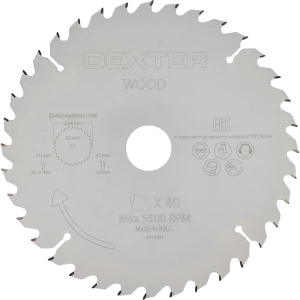 Диск циркулярный по дереву Dexter 254x30/25.4/20 мм 40 зубов 82304527 STLM-2161218