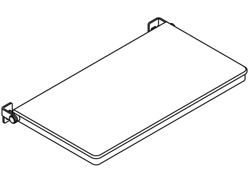 900.51.21140 Складное сиденье для душа, прямоугольное (ada) HEWI System 900 - Вид №2