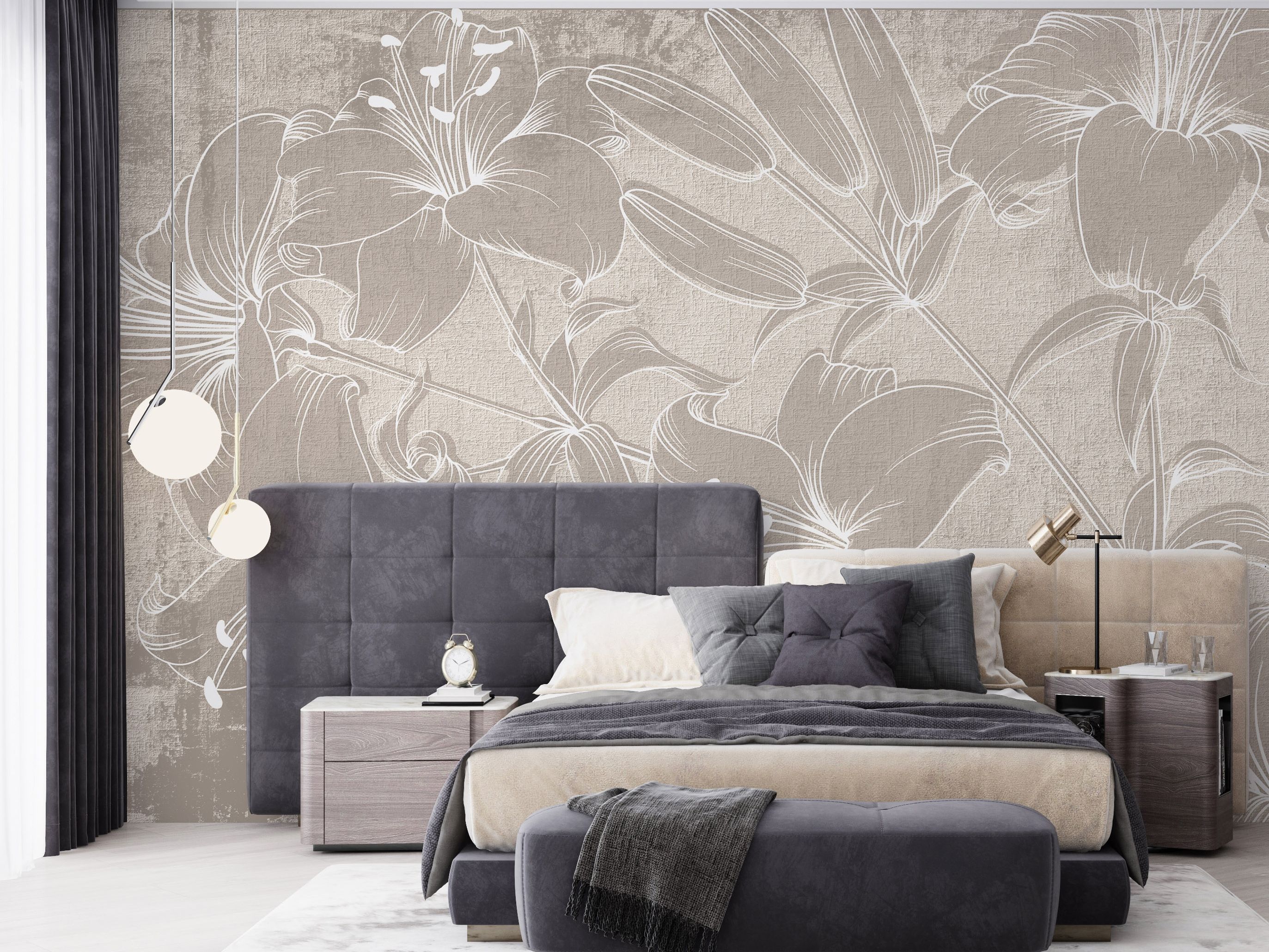 Обои с цветочными мотивами Creativespace Prêt-à-porter ARCH-00030522