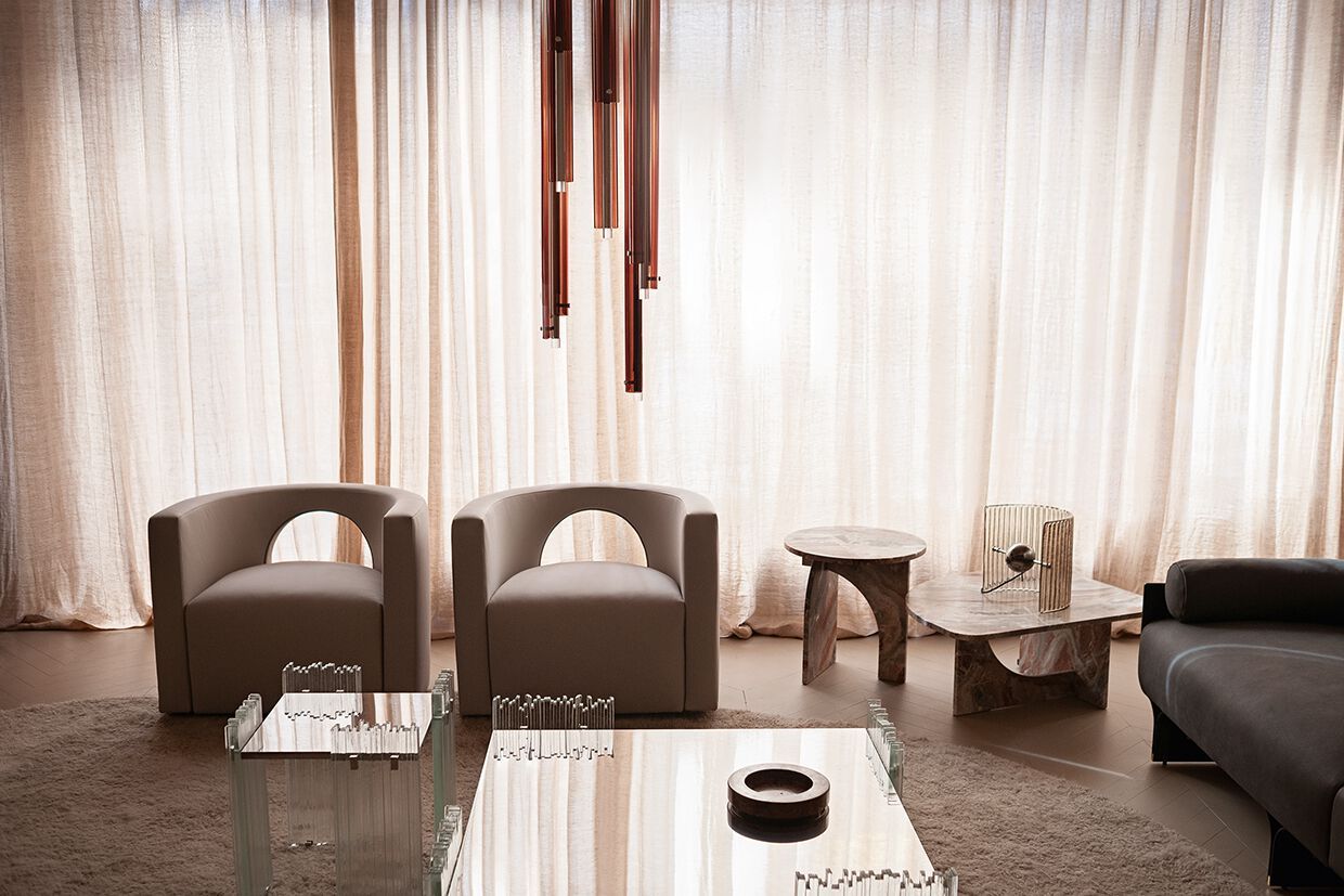 Квадратный журнальный столик из нержавеющей стали и хрусталя Gallotti&Radice MIRAGE ARCH-00013711 - Вид №5