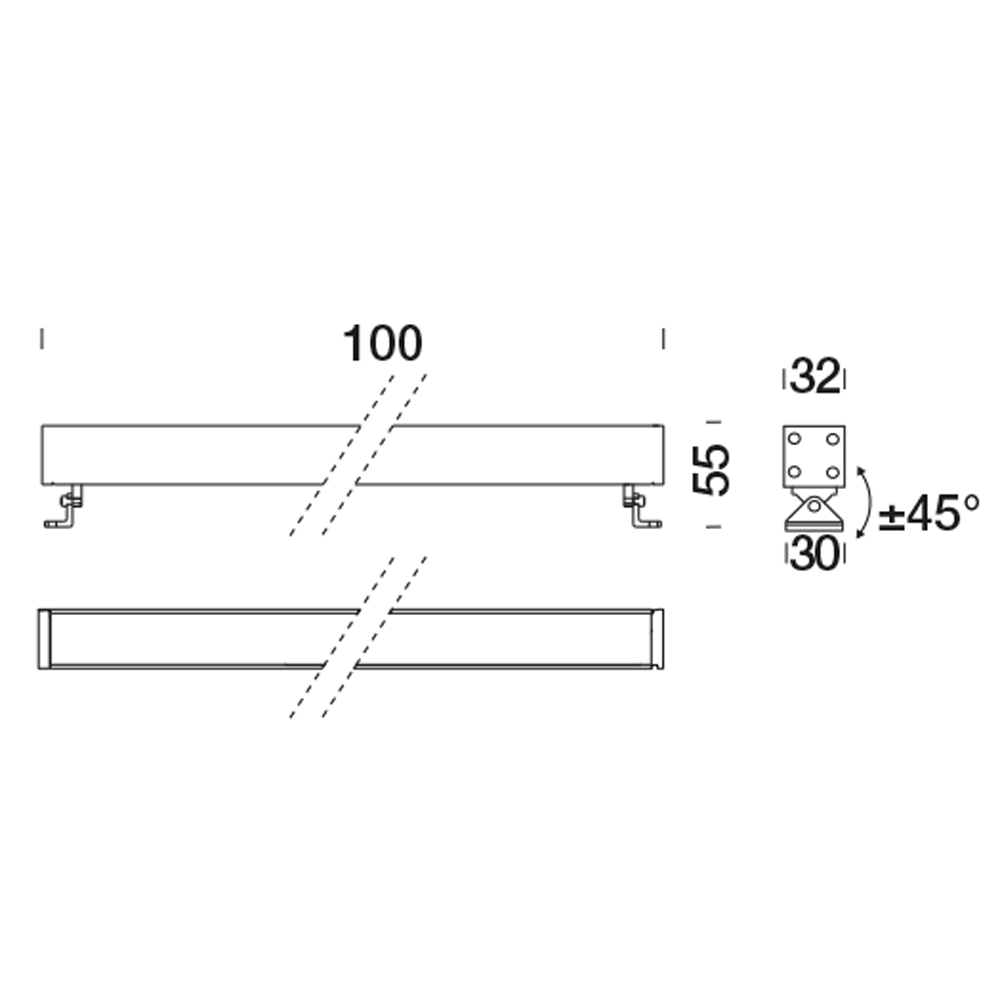 8391103 Подсветка стены Platek MINI CORNICHE Applique  MINI CORNICHE Applique 100 mm - 4 LED RGBW 26°  - Вид №10