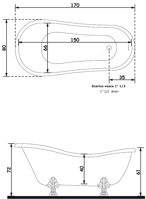 Gruppo Treesse Овальная ванна в классическом стиле Vasche in stile classico sun-id-1418789 - Вид №4