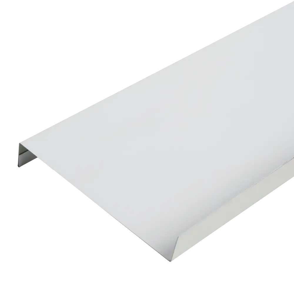 ИНТЕРПРОФИЛЬ - Наружный оконный отлив 105 мм белый для защиты фасада 17880737 STLM-0008920