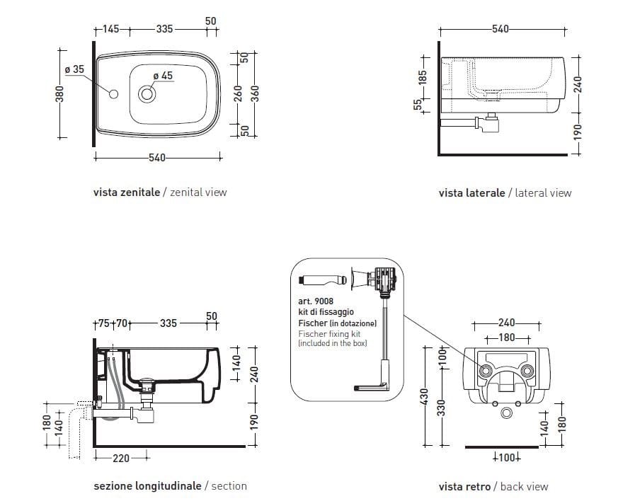 Керамическое подвесное биде Ceramica Flaminia флаг ARCH-00123270 - Вид №4