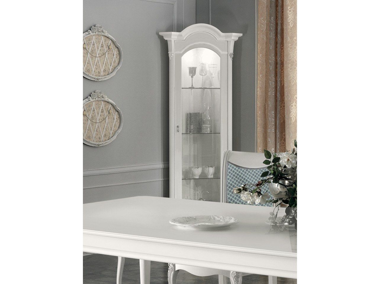 Деревянная угловая витрина со встроенным освещением CASA +39 Prestige ARCH-00045130 - Вид №1