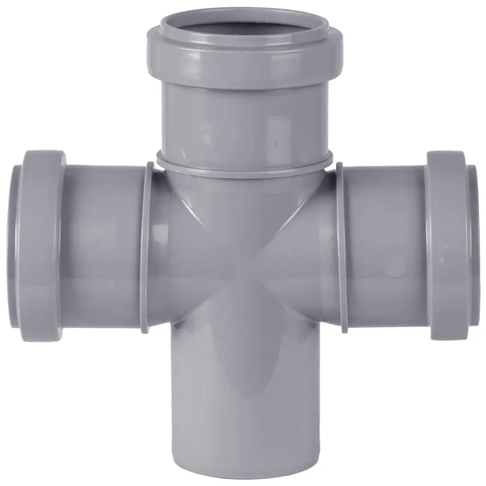 Крестовина канализационная Политэк 50х50 мм для разветвления трубопроводов 11011784 STLM-0001053 - Вид №1