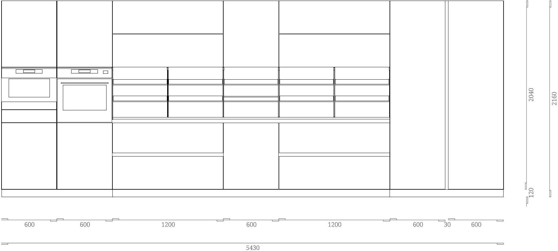 Febal Casa Линейная кухня без ручек sun-id-1504881 - Вид №7