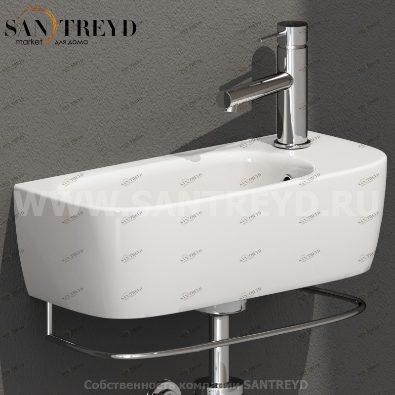 PG051CR Полотенцедержатель на раковину 50 см хромированный Globo Genesis Италия Ceramica Globo