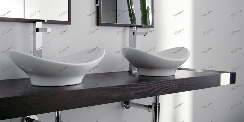 8207 Накладная раковина на столешницу  овальная Scarabeo Ceramiche 