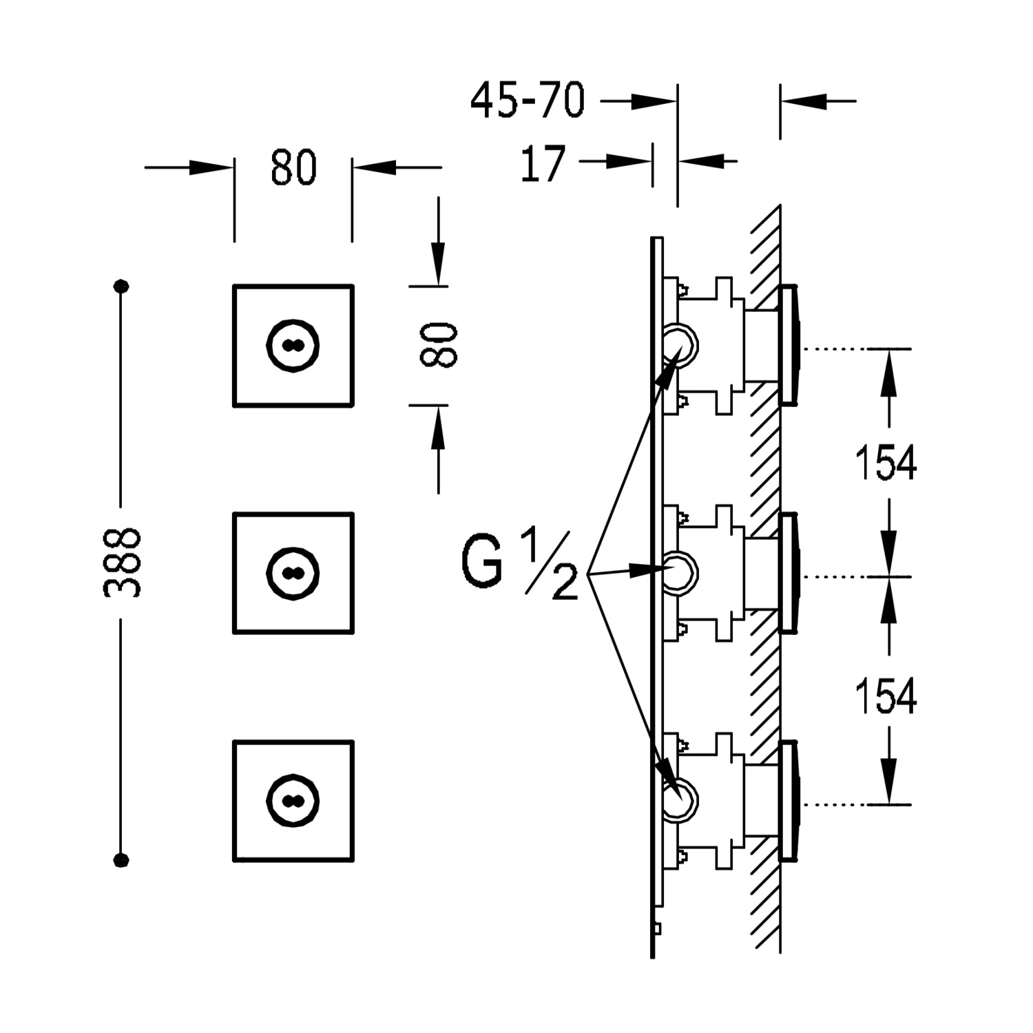 3 скрытых вращающихся гидромассажных форсунки-29951506 TRES Hydromassage - Вид №1