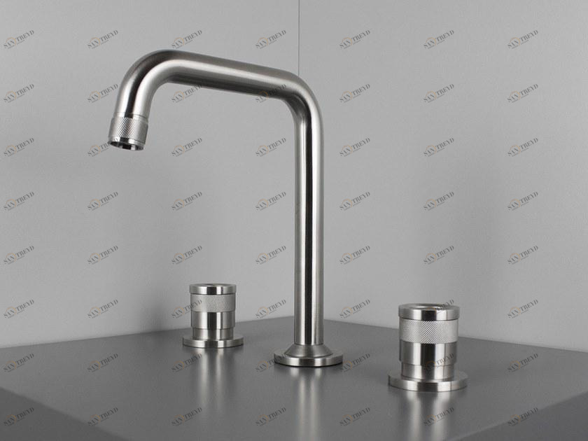 Super Inox Смеситель для раковины с 3 отверстиями из нержавеющей стали Rétro 0281110x RETRO