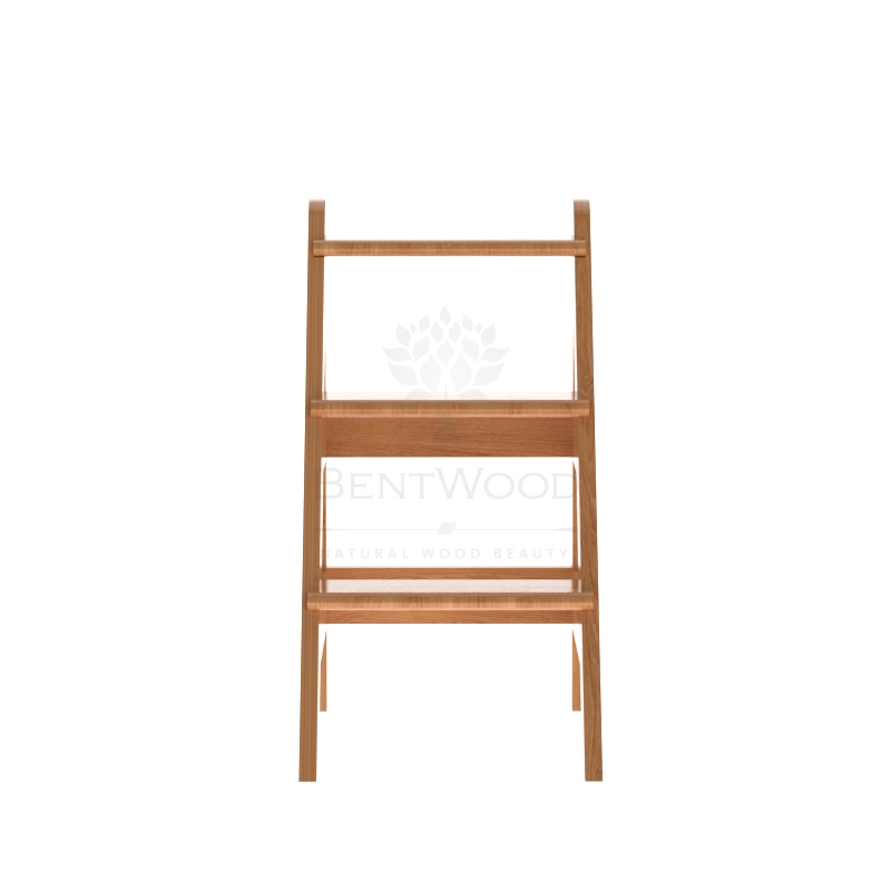 2044 Лесенка для купели 3 ступени из дуба натуральная Alyarus  - Вид №3