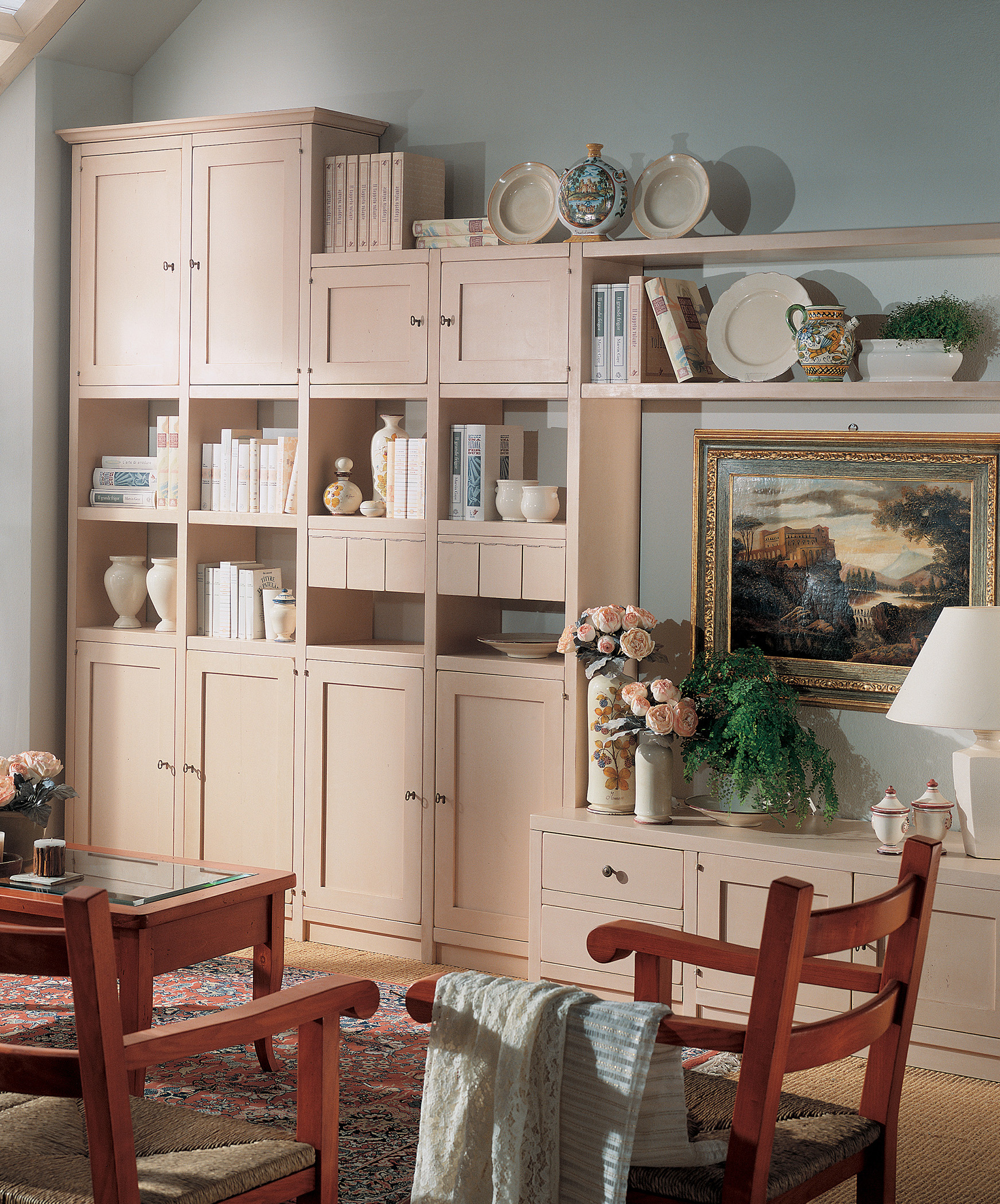 2353 Tifernoit Модульная стена в тонкую полоску Soggiorno  - Вид №1