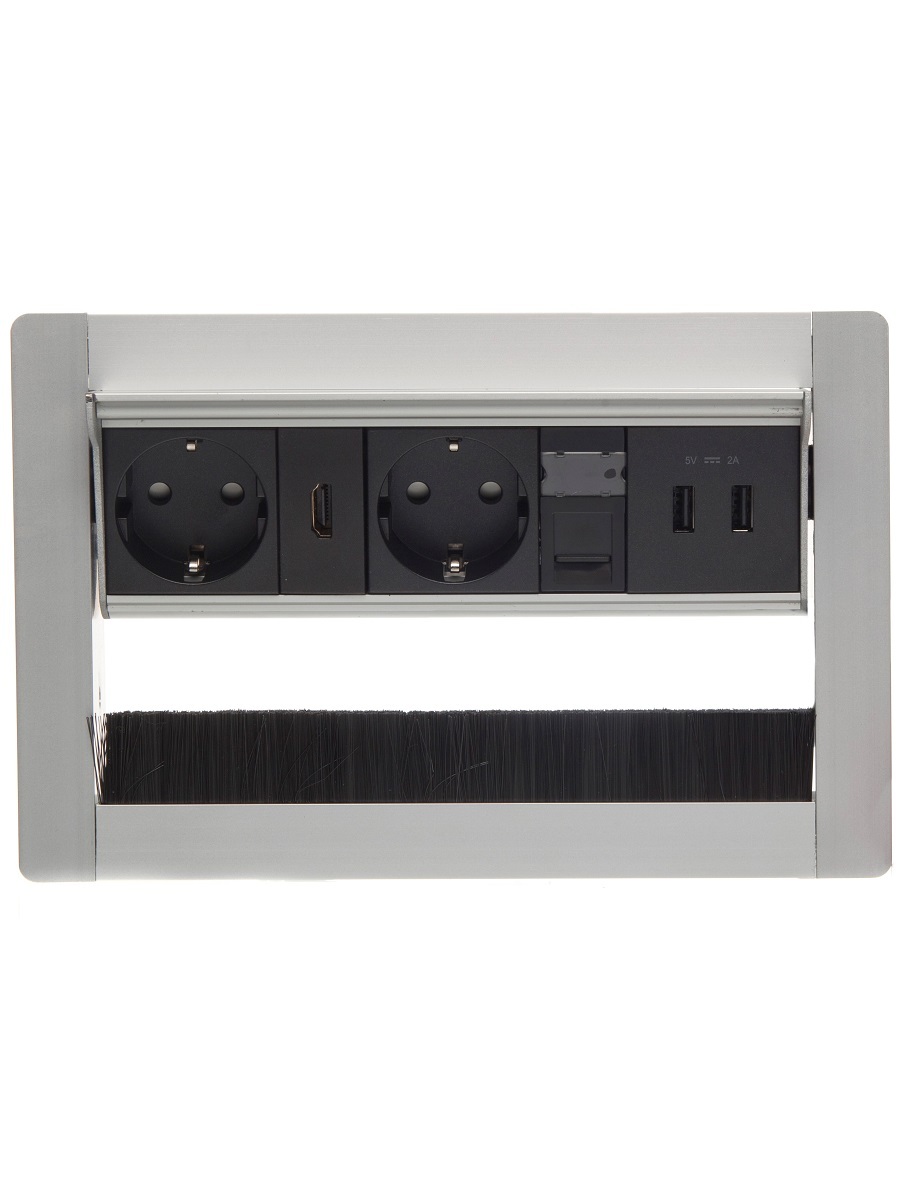 Блок электрических розеток Extra 12062 Silver NAVAKO  - Вид №1