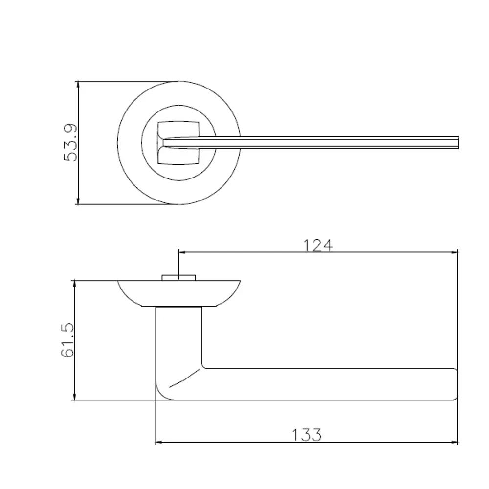 Дверные ручки Edson PS4R1 на розетке без замка, графит 85166573 STLM-0059293 - Вид №3