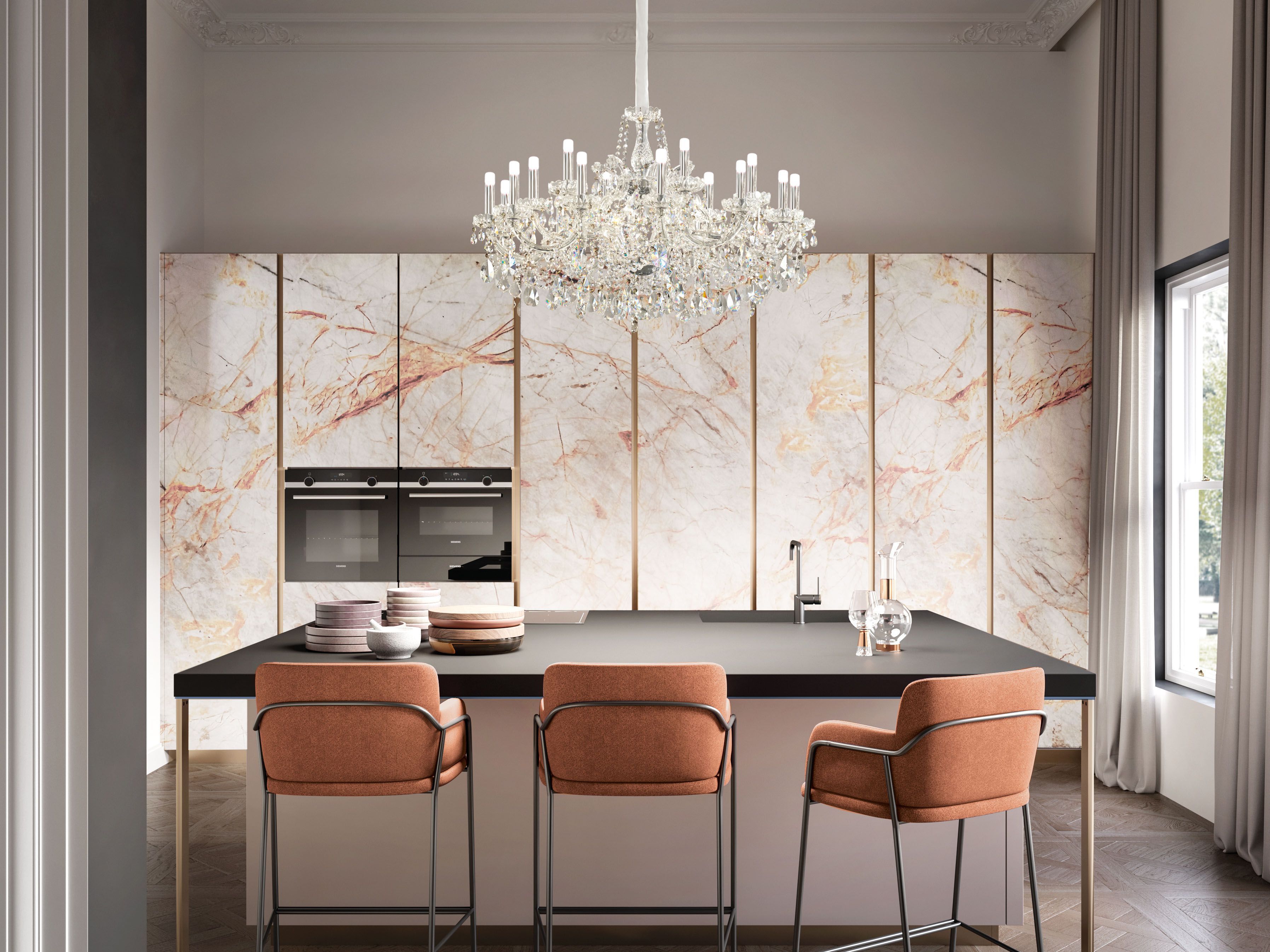 Подвесной светильник с кристаллами Masiero Aqaba ARCH-00088438