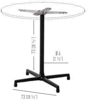 GABER Металлическое основание стола с 4-мя спицами sun-id-1399464 - Вид №5
