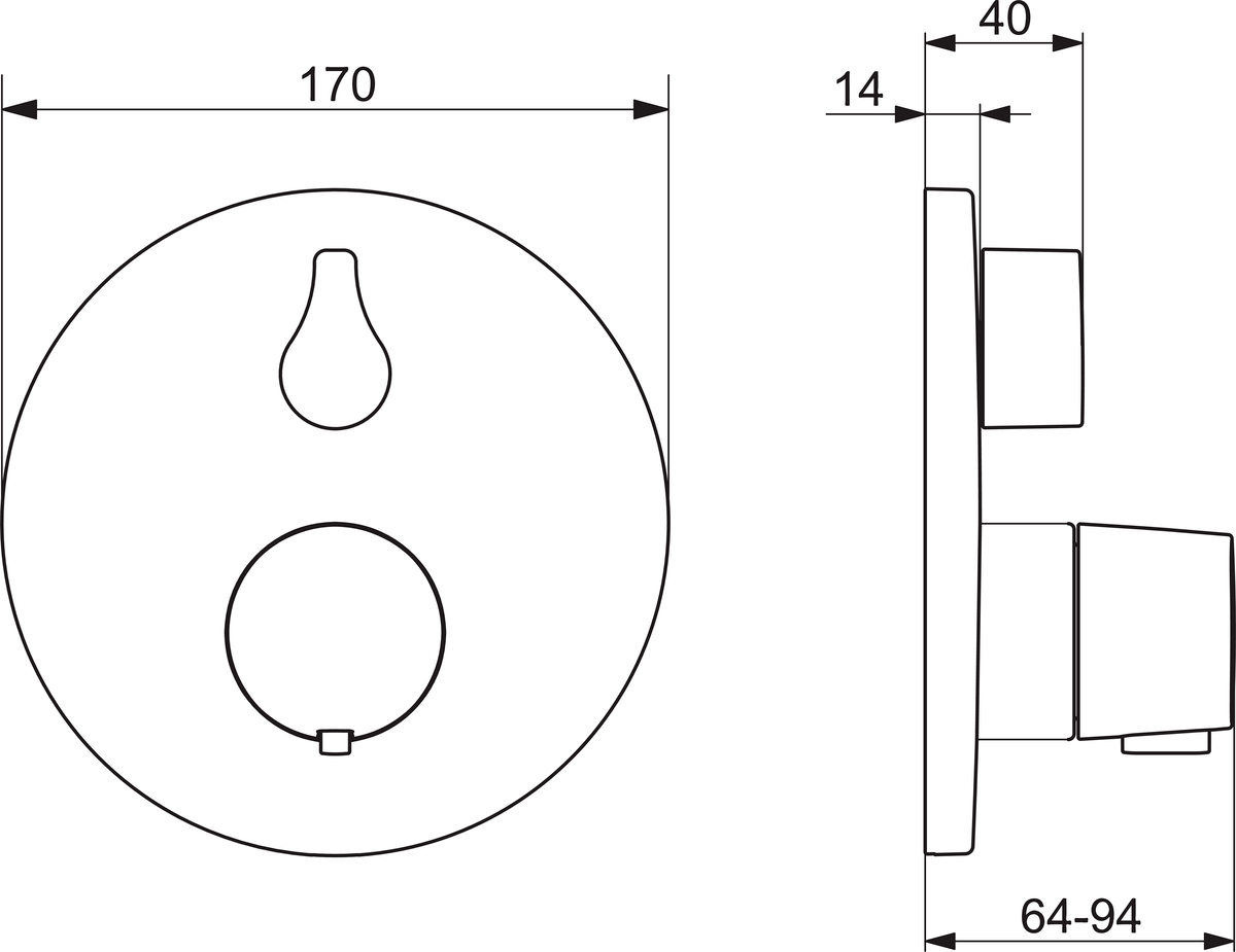 Oras 2088 Панель смесителя для ванны и душа 2088 Bluebox Хром  - Вид №1