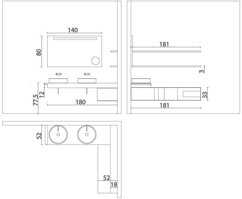 INDA® Модульная система для ванной Qamar sun-id-1345939 - Вид №5
