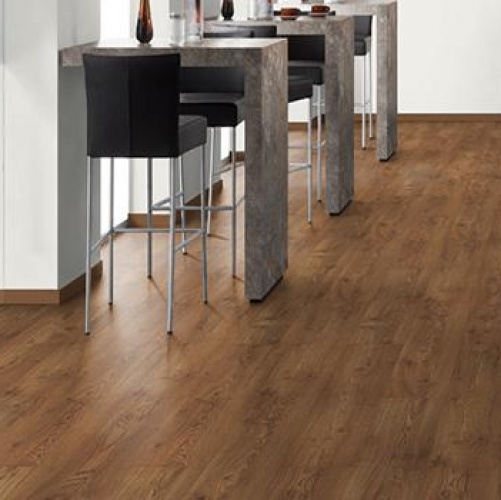 Виниловый ламинат EGGER Design+ Потрескавшийся Коричневый Дуб с брашью (Текстурированная) 1295х243 мм EPD009 - Вид №1