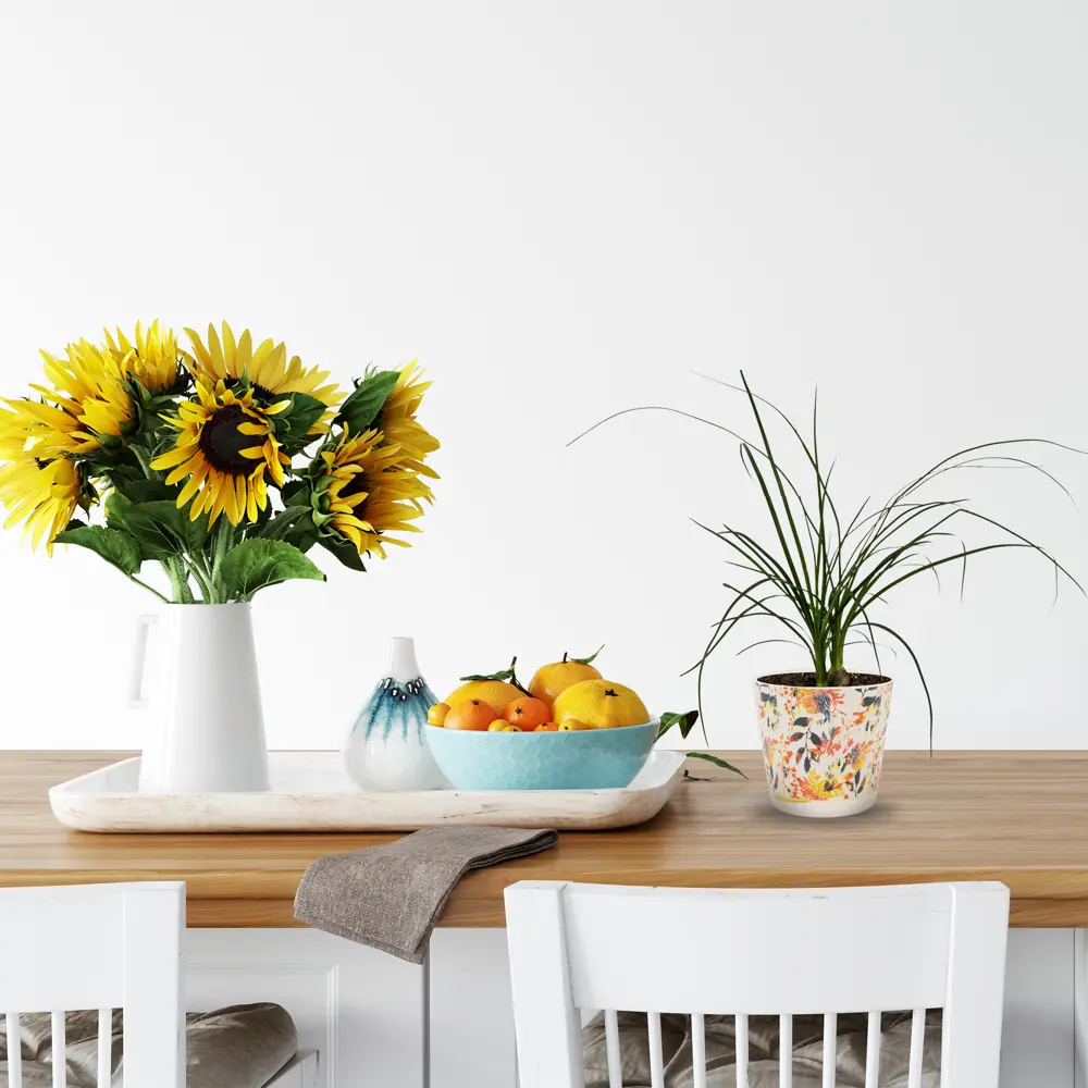 Горшок цветочный Ingreen Easy Grow ø16 h14.6 см v2 л пластик золотая осень Фиджи декор STLM-2087075 - Вид №2