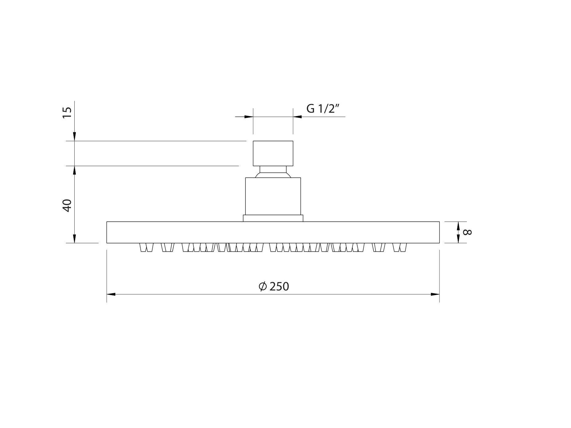 Настенная душевая головка Inbani CODE CD201+202 ARCH-00061400 - Вид №2