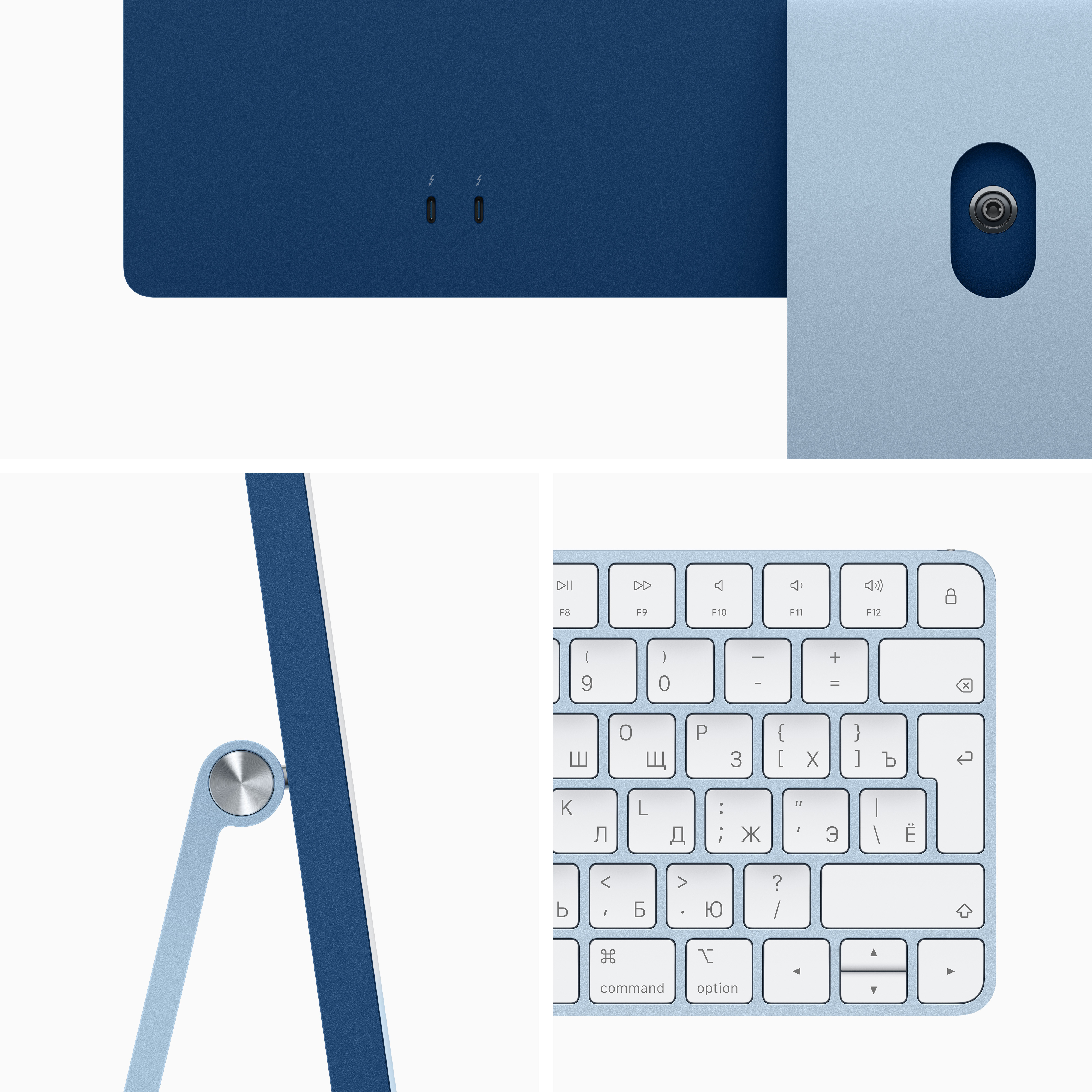 MJV93RU/A 24-inch imac with retina 4.5k display: m1 chip with 8-core cpu and 7-core gpu, 256gb - blue Apple Santreyd  - Вид №3