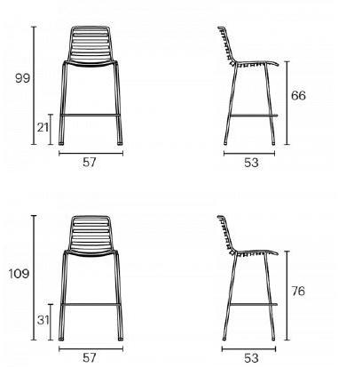 ENEA Садовый стул из стали с подставкой для ног Street sun-id-1502457 - Вид №13