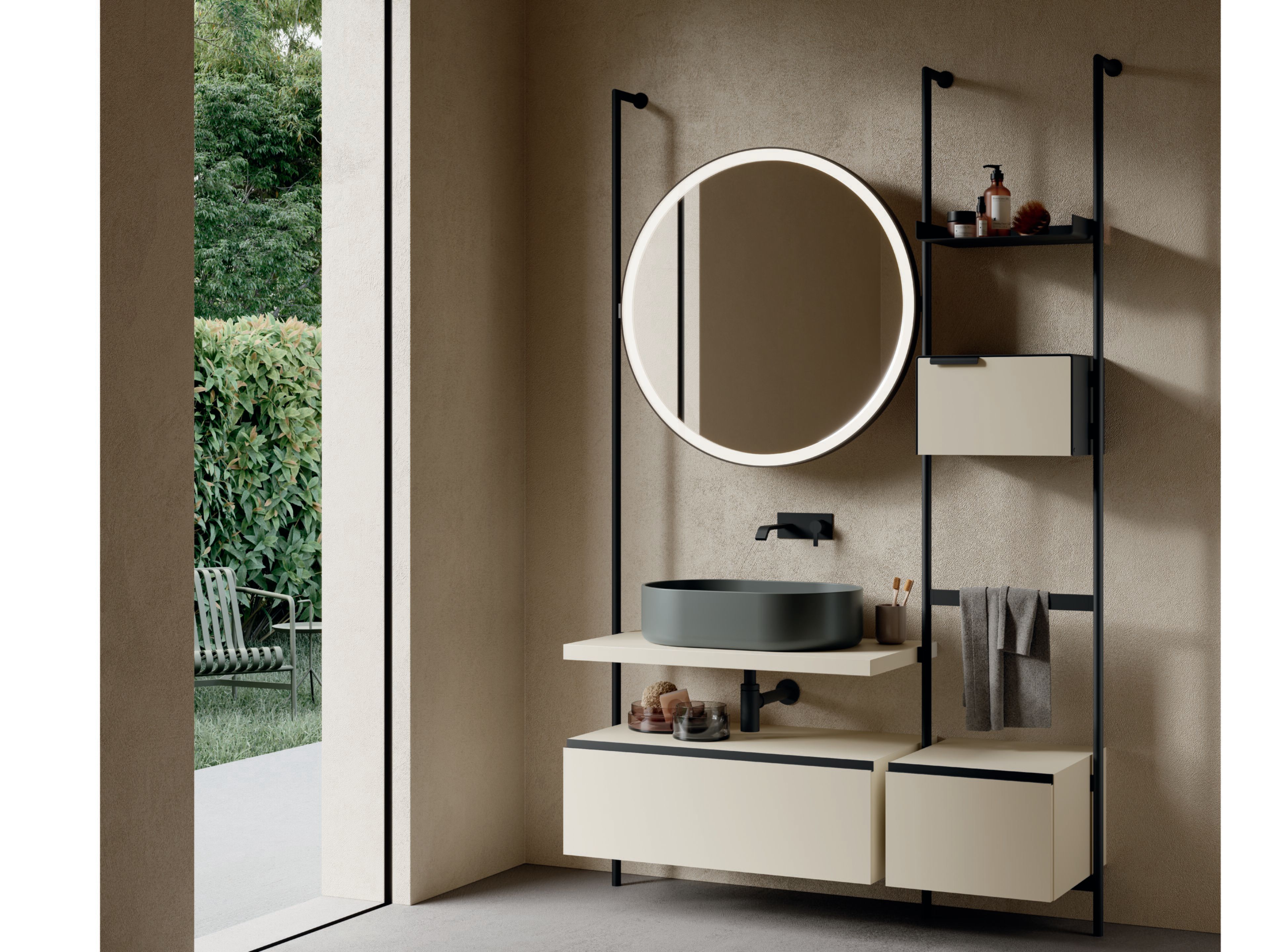 Умывальник с зеркалом Nic Over ARCH-00073435